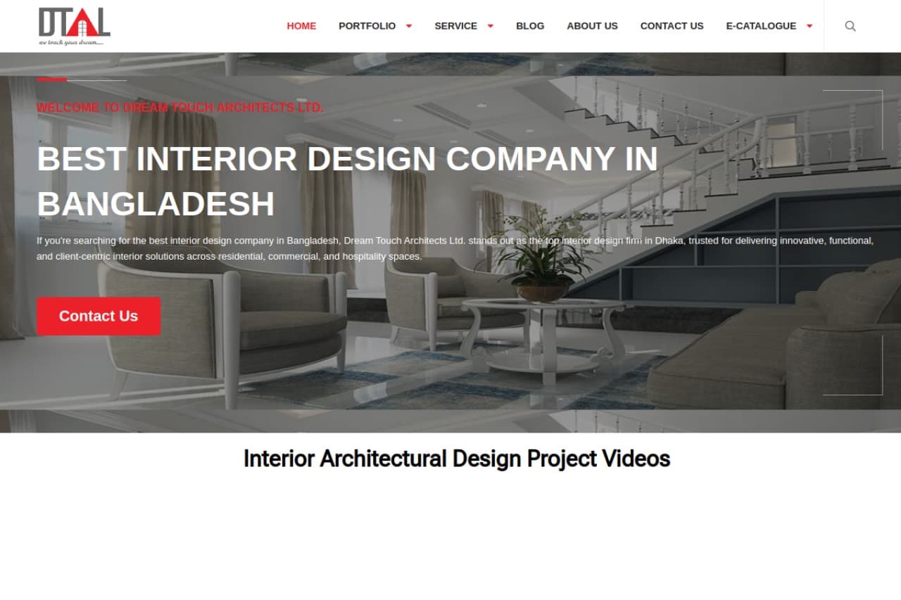 Dream Touch Architects: Corporate website, built by Softxen