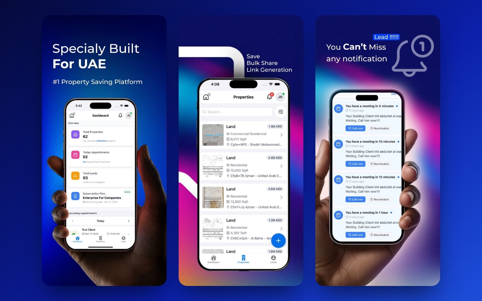Property Save real estate app screens