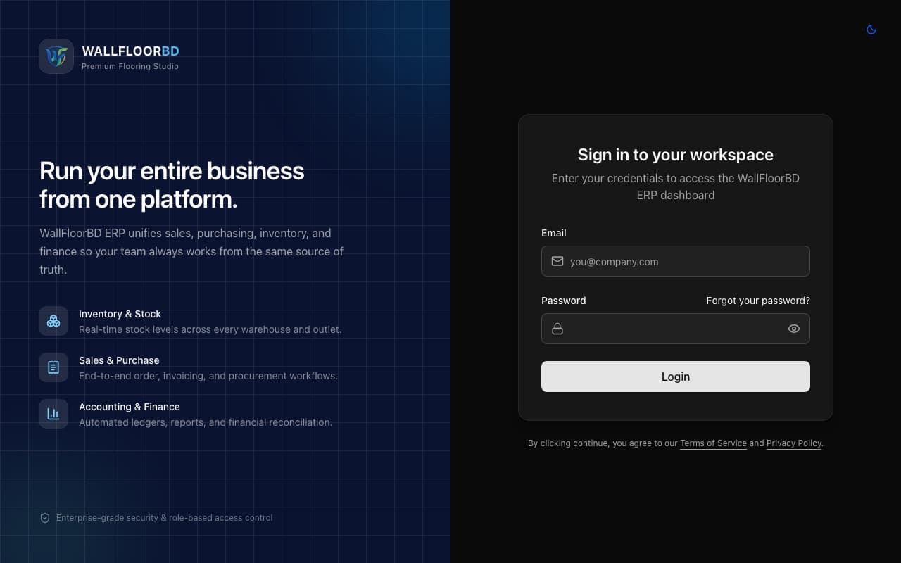 WallFloorBD ERP: ERP platform, built by Softxen